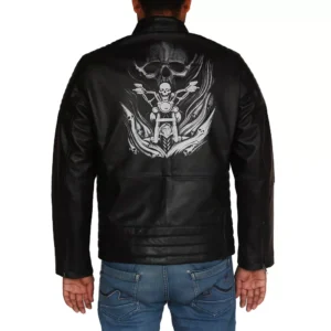 Halloween Skull Ride Motorcycle Leather Jacket